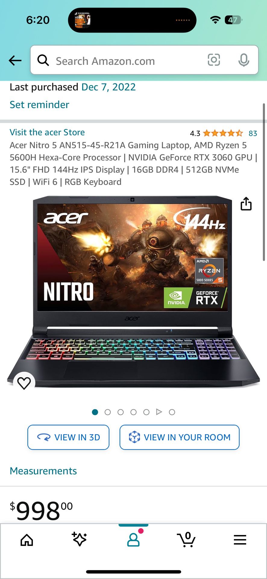Gaming Laptop 3060 