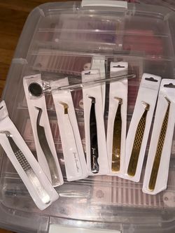 Lash Extension Tweezers and Mirrors