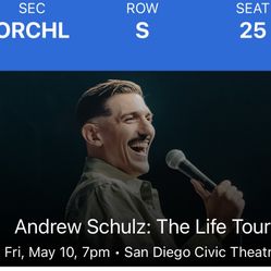 Andrew Schulz 5/10 2 Tickets