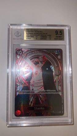 Shanks - OP09-004 (SP) (Silver) OP09-004 Carrying On His Will Foil BGS 9.5