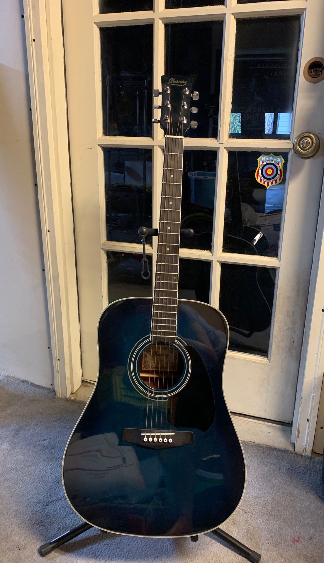 Blue Ibanez acoustic Guitar
