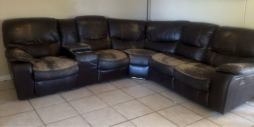 Free leather sectional sofa