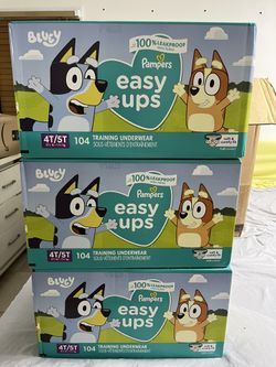 3 Boxes of PAMPERS Easy Ups Size 4T 5T, 37+ Lbs