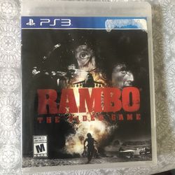PS3   GAME. RAMBO  THE  VIDEO. GAME 