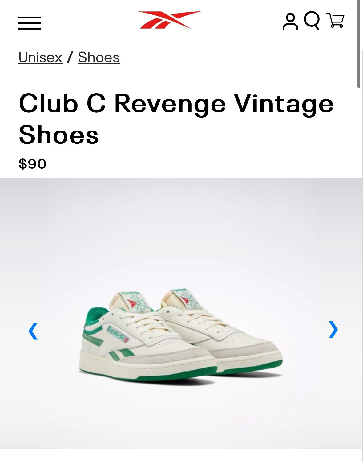 REEBOK Club C Revenge Vintage Mens Shoes Size 9 Men