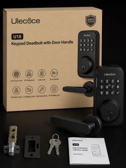Ulecôce Keypad Deadbolt Smart Door Lock with Handle