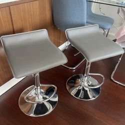 Two New Grey Bar Stools