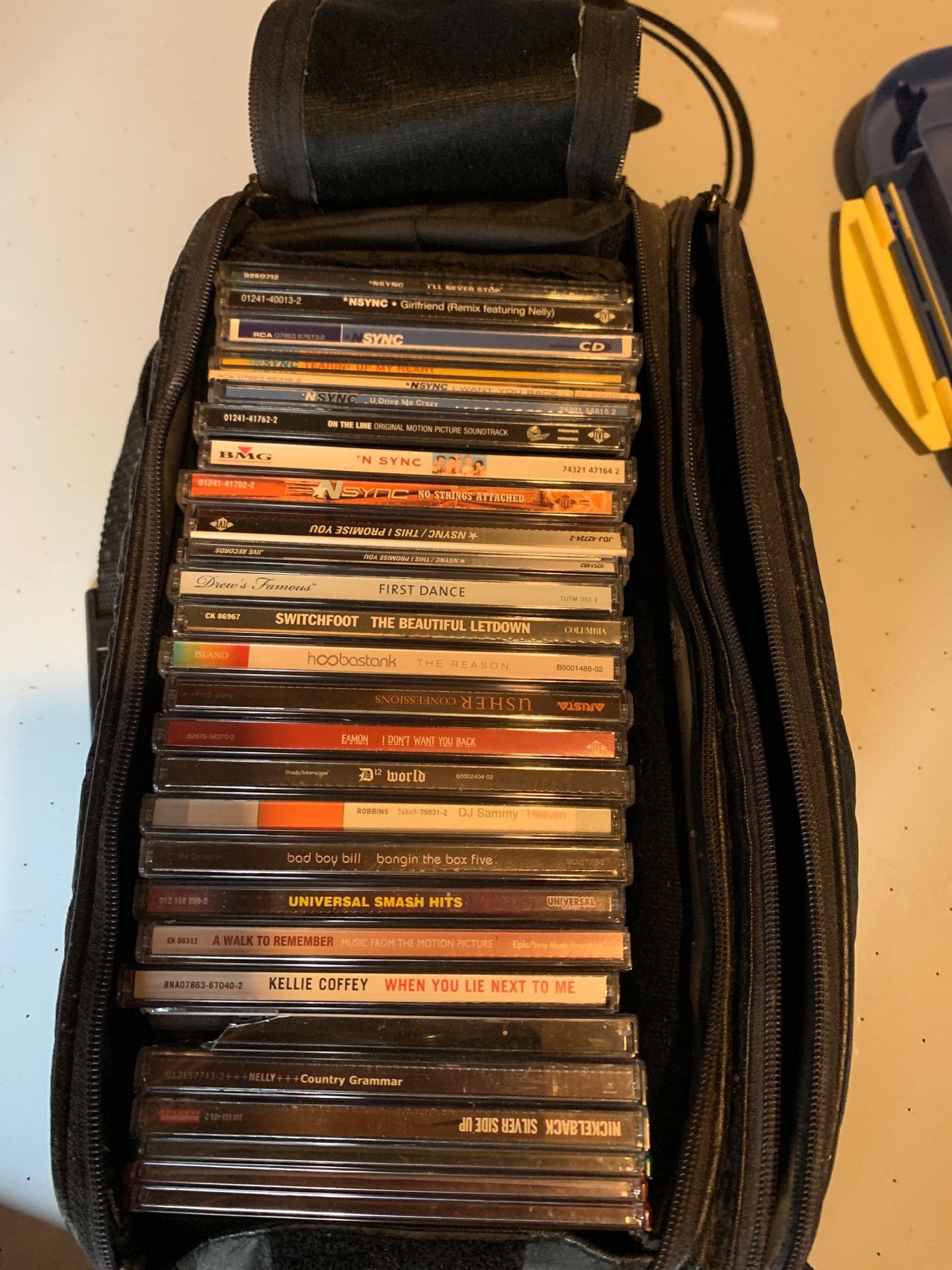 CDs and Leather Travel Case