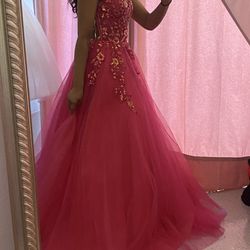 Brand New Hot Pink Prom Dress Xtra Small