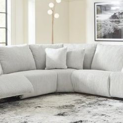 Top Tier Alloy 5-Piece Reclining Sectional,seccional,couch/ Delivery Available