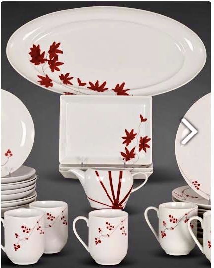 Mikasa Red Berries Dinner Service