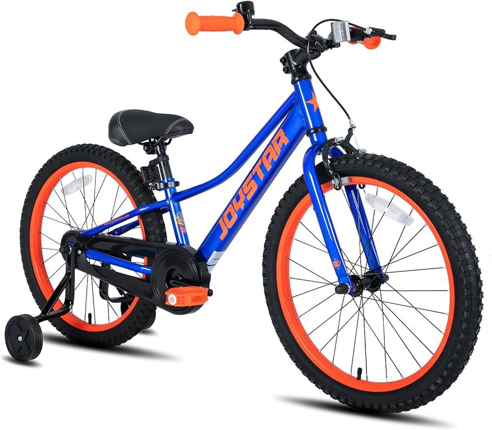 20 Inch Kids Bike for Ages 6-10 Years Old Boys & Girls, 20 Inch Wheels Kids Mountain Bike with Training Wheels & Handbrake, Kids' Bicycles, Multiple C