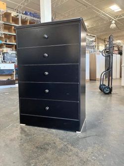5 drawer black color