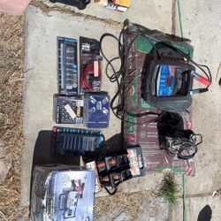 Tools straps car radio inverter battery charger good Lil bundle here for cheap