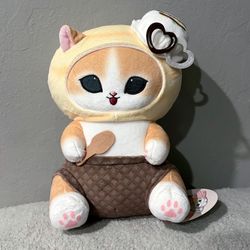 NEW 28cm 11” Inch mofusand ice cream meow Plush Japan Cat Round 1 Prize toy doll