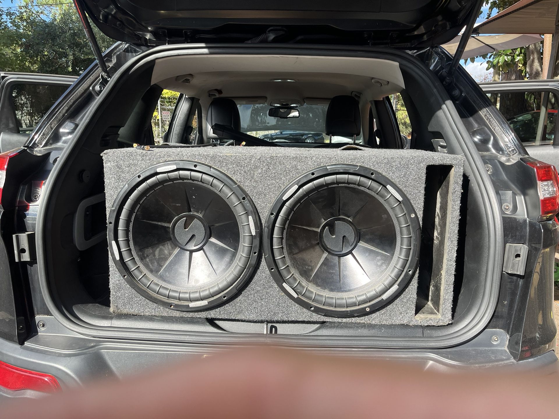 2- 15” subwoofers and 2500w amp
