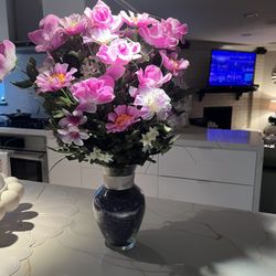 Fake Purple Flower Vase