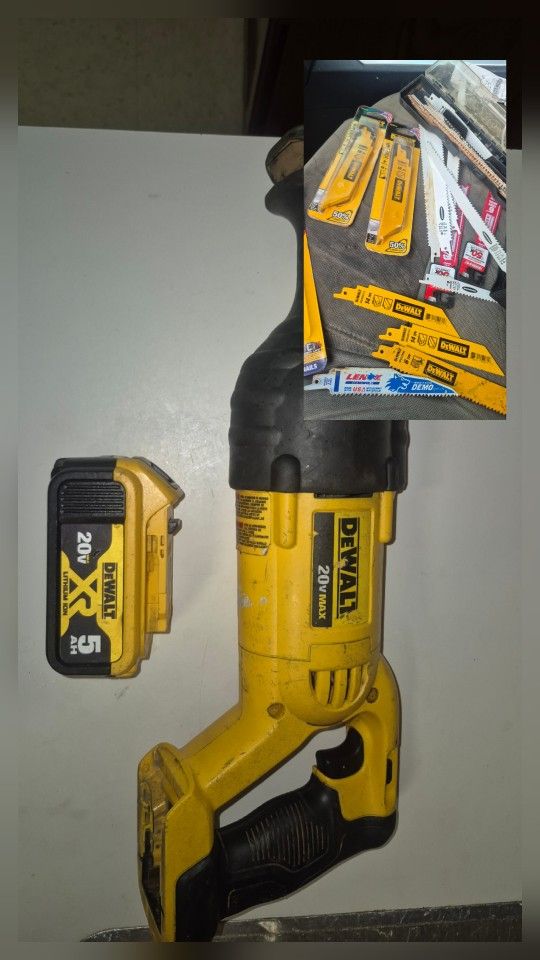 Dewalt Reciprocating Saw and Blades