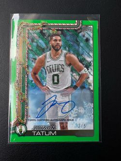 Jason Tatum 3/5 signature Topps Holiday Basketball
