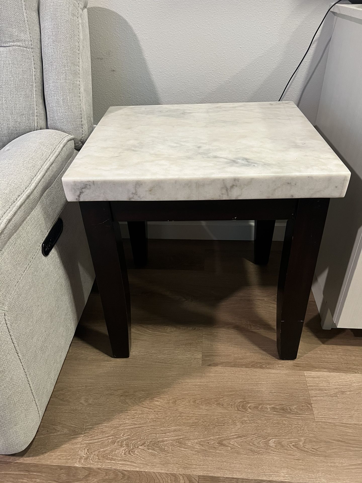 2 Marble End Tables