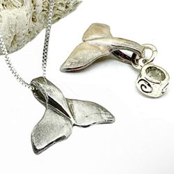 Beachy Tail Fin Charm for Wide Hole Charm Bracelets/ or Wear as a Necklace Pendant 
