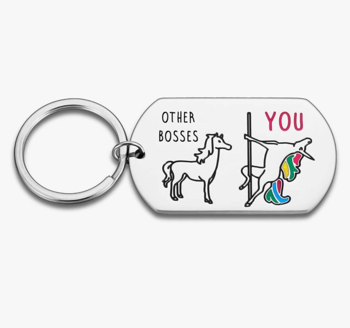 Brand New Funny Boss Other Bosses & You Unicorn Keychain