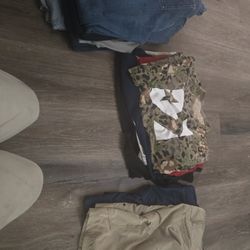 Large  Mens Shirts And 32w Pants And Shorts 