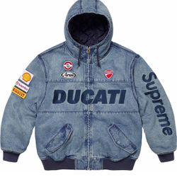 Supreme Ducati Hooded Racing Jacket Denim 