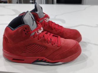 jordan 5 red suede mens