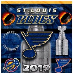 Brand New!💯 St.Louis Blues (2019) Professional Hockey🏒💨🥶Championship Self-Created Color Art Ultra Premium Glossy 8.5x11 Wall/Locker Poster!🌟