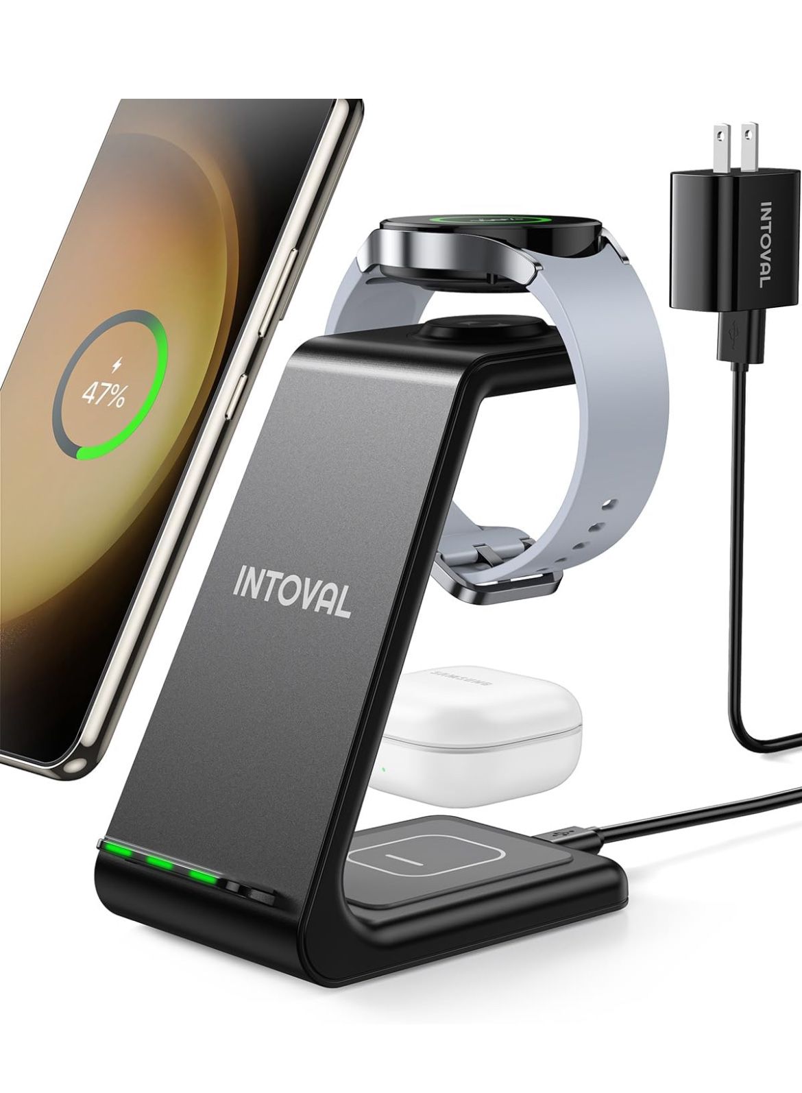 Intoval Wireless Charger Station for Samsung Galaxy Phones
