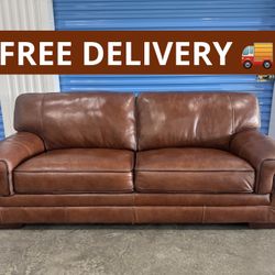 Large Italian Leather Couch Free delivery 