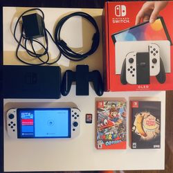 Switch OLED With Three Games