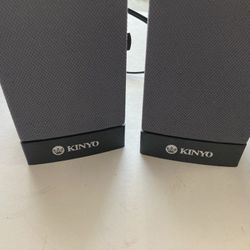 Kinyo Amplified Wired Speaker system with power cord and sound socket. Model: PA-115B