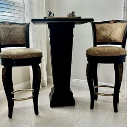 Bar table and 2 chairs