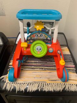 Fisher-Price Baby Toddler & Baby Learning 2-Sided Walker Makes Sounds. Yes Batteries Are Included