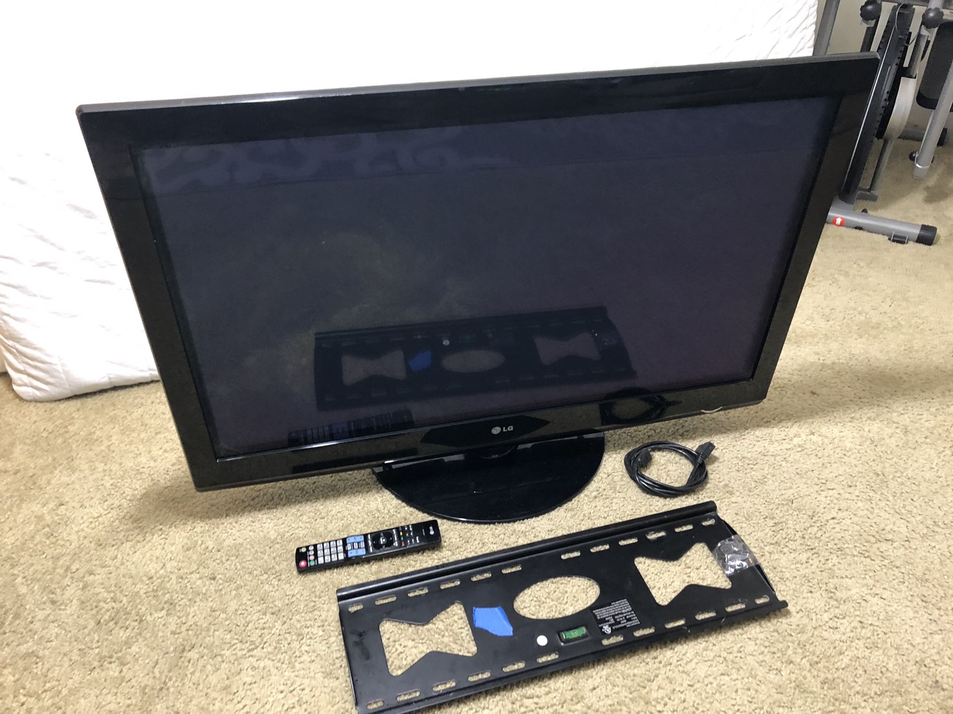 LG 42” Plasma TV with stand, Wall Mount & Brackets