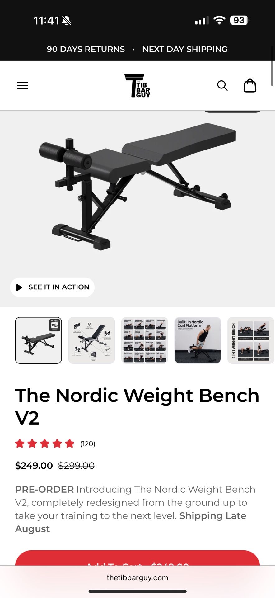 Nordic Weight Bench NIB