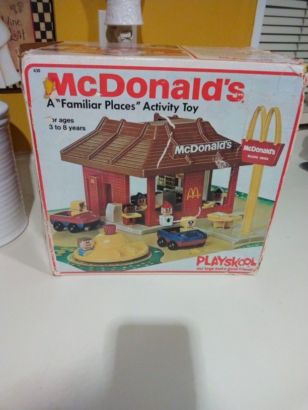 Vtg Playskool McDonalds " Familiar Places" Activity Toy