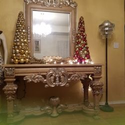 Console Table With Large Mirror