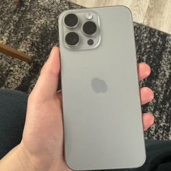 iPhone 15 Pro Max Unlocked 215 Gb Natural Titanium Like New, Battery At 99%