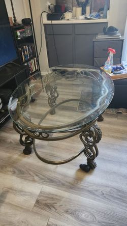 2pc Glass Table