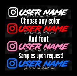 Brand new Custom instagram vinyl sticker decals.