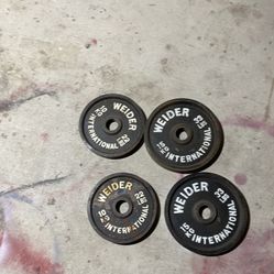 110lbs Of Olympic Weights, Pair Of 33lbs And A Pair Of 22lb Plates