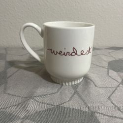 Weirdo “Weirdest” White Coffee Mug OpalHouse Porcelain