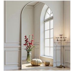 PRYWOT Full Length Mirror, 71"x30" Arched-Top Floor Mirrors