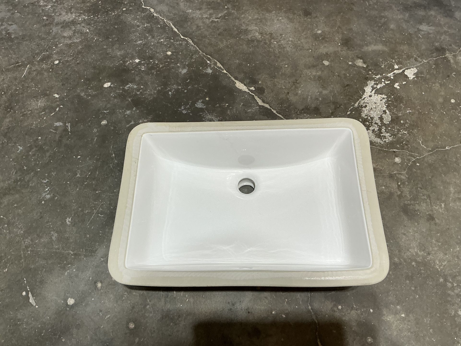 White Undermount Vanity Bathroom Sink 12x18