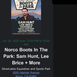 Norco VIP Boots In The Park Ticket