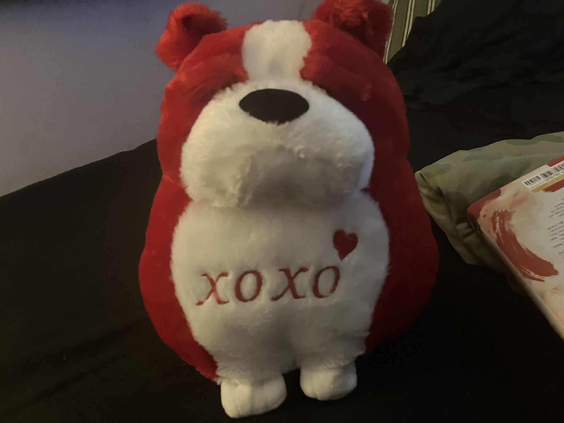 INDIVIDUAL Valentine’s Day Red Pug Plush With “XOXO”