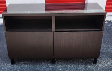 Dark wood TV or entertainment unit